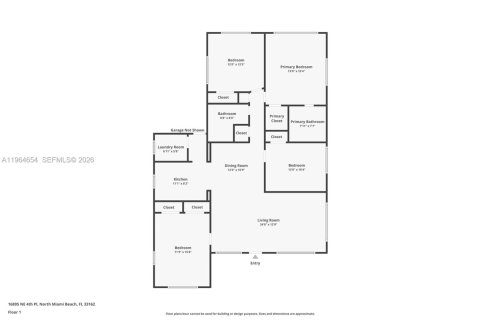 Купить виллу или дом в Норт-Майами-Бич, Флорида 4 спальни, 161.28м2, № 2027316 - фото 27