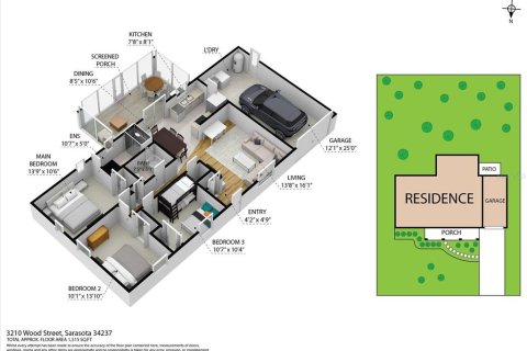 Casa en alquiler en Sarasota, Florida, 3 dormitorios, 102.66 m2 № 376655 - foto 5
