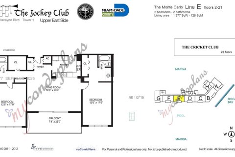 Condominio en venta en Miami, Florida, 2 dormitorios, 127.93 m2 № 2026960 - foto 14