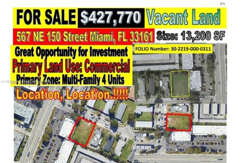 Terreno en venta en Miami, Florida № 1938072 - foto 1