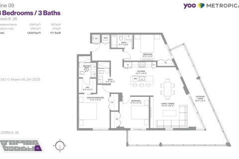 Condo à Sunrise, Floride, 3 chambres  № 2036352