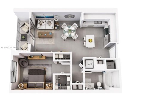 Снять в аренду кондоминиум в Холливуд, Флорида 1 спальня, 62.43м2, № 1992055 - фото 19