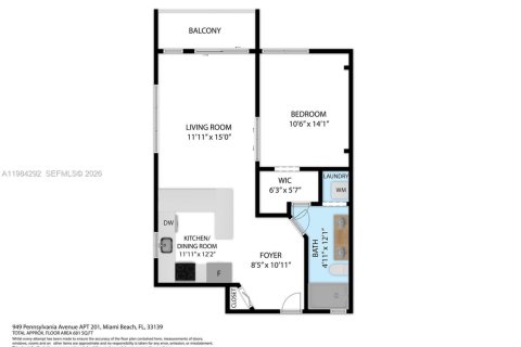 Купить кондоминиум в Майами-Бич, Флорида 1 спальня, 63.27м2, № 2045923 - фото 4