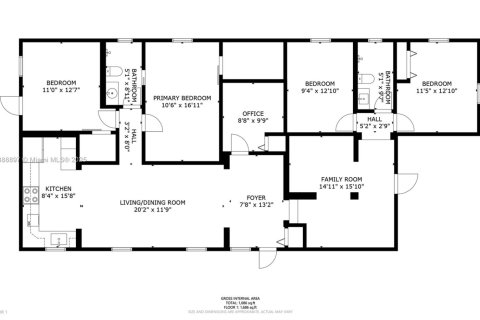 House in Miami, Florida 4 bedrooms, 150.69 sq.m. № 1941057 - photo 6