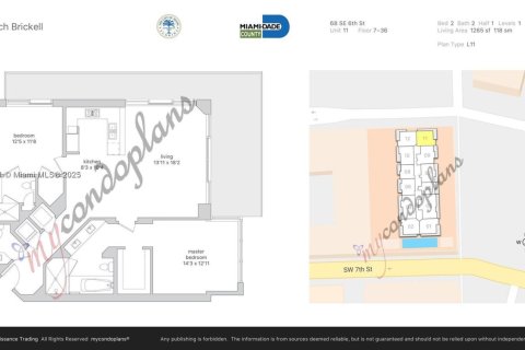 Condominio en venta en Miami, Florida, 2 dormitorios, 117.52 m2 № 1735680 - foto 18