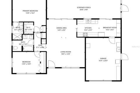 Villa ou maison à louer à Largo, Floride: 2 chambres, 111.39 m2 № 2389246 - photo 2