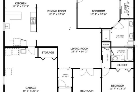 House in The Villages, Florida 3 bedrooms, 162.21 sq.m. № 2413509 - photo 19