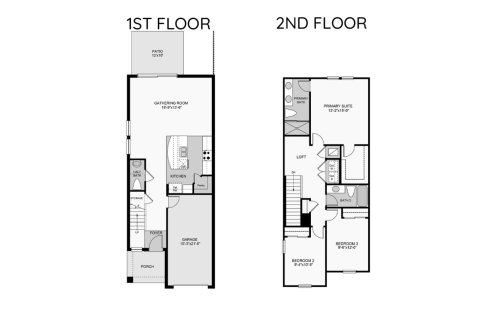 Townhouse floor plan «144SQM MARIGOLD», 3 bedrooms in THE TOWNHOMES AT SKYE RANCH