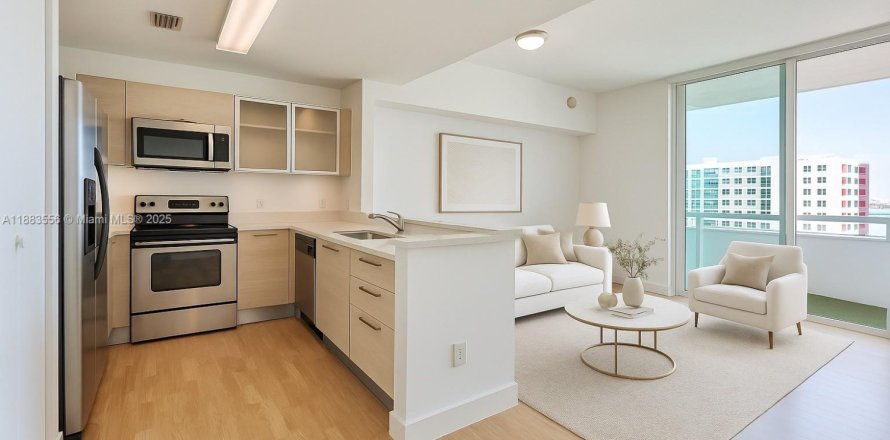 Кондоминиум с 1 спальней в Майами, Флорида № 1947913