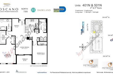 Купить кондоминиум в Майами, Флорида 2 спальни, 108.51м2, № 1952298 - фото 10
