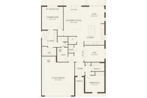 House floor plan «House», 2 bedrooms in Del Webb BayView