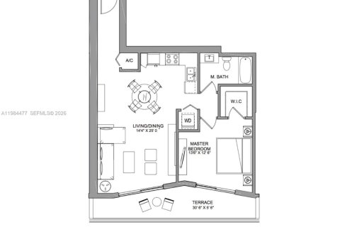 Condominio en alquiler en Miami, Florida, 1 dormitorio, 91.04 m2 № 2045694 - foto 2