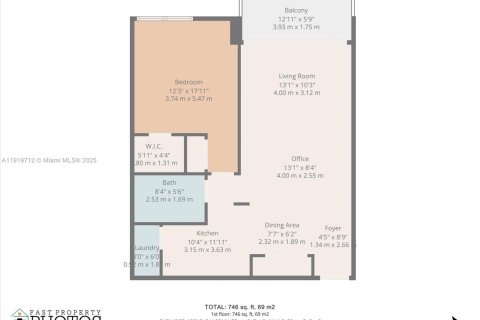 Купить кондоминиум в Майами-Бич, Флорида 1 спальня, 69.31м2, № 1975868 - фото 27