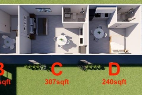 Снять в аренду квартиру в Хейнс-Сити, Флорида 1 комната, 28.52м2, № 2098617 - фото 2