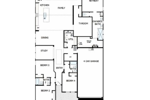 Планировка виллы или дома «House» 4 спальни в ЖК Middlebourne 60'