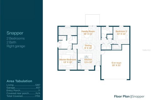 House in Ocala, Florida 2 bedrooms, 119.57 sq.m. № 1789566 - photo 3