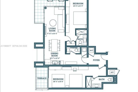 Купить кондоминиум в Бей-Харбор-Айлендс, Флорида 2 спальни, 73.49м2, № 2050641 - фото 5