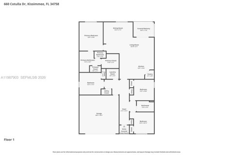 Купить виллу или дом в Киссимми, Флорида 4 спальни, 173.91м2, № 2057429 - фото 10