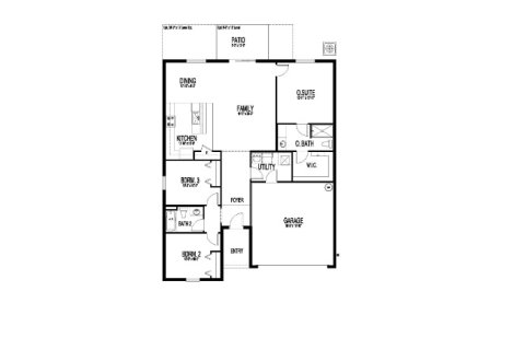 Планировка Виллы или дома «House» 3 спальни в ЖК Hilltop Point by M/I Home