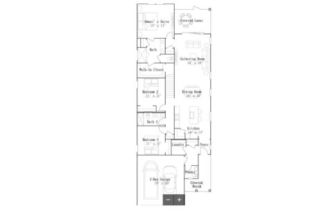 House floor plan «House», 3 bedrooms in Stillwater - Stillwater (40s) - Royal Collection