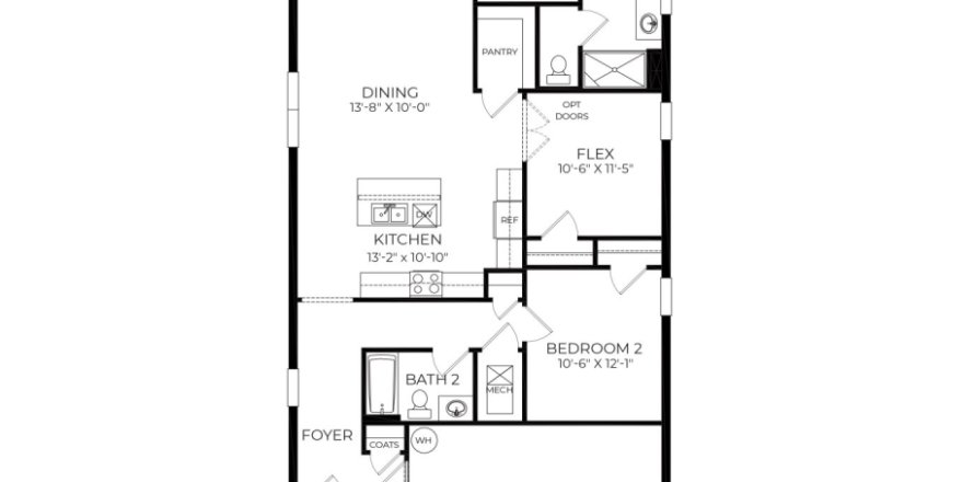 House in Mount Dora, Florida 2 bedrooms, 149.94 sq.m. № 1673390