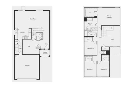 House floor plan «floor 2544 plan», 4 rooms in Hickory Ranch
