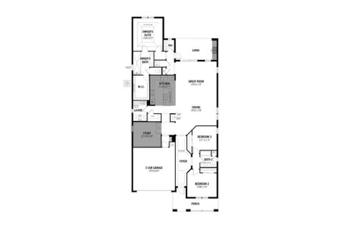 Townhouse floor plan «225SQM», 3 bedrooms in COMPASS LANDING