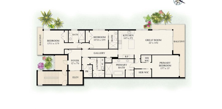 Condo in Delray Beach, Florida, 3 bedrooms № 1152113