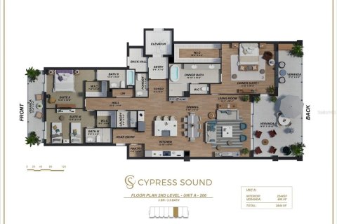 Condominio en venta en Orlando, Florida, 3 dormitorios, 208.47 m2 № 2210058 - foto 3