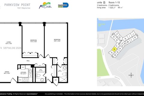Copropriété à louer à Miami Beach, Floride: 2 chambres, 94.76 m2 № 2174117 - photo 3