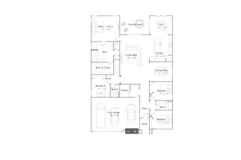House floor plan «4BR-3», 4 bedrooms in SilverLeaf - Silver Landing 63s