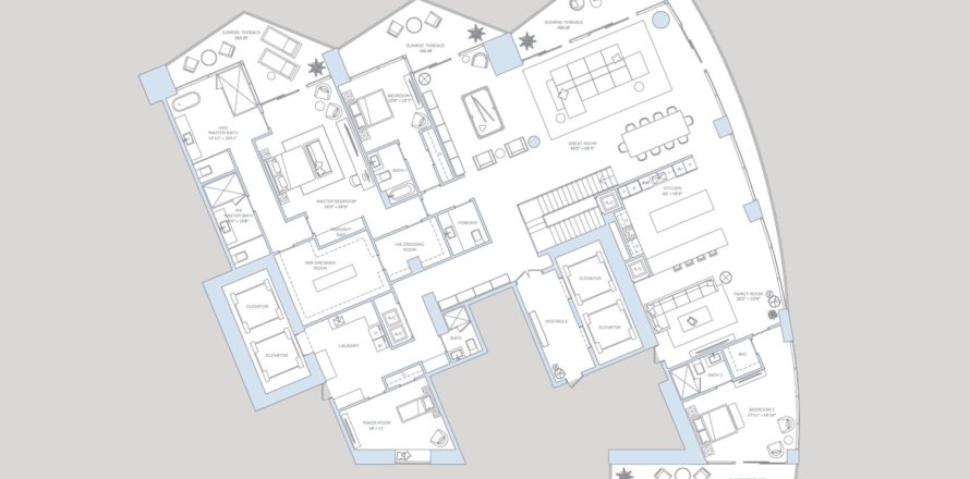Penthouse à Baccarat Brickell à Miami, Floride 3 chambres, 846.34 m2 № 714697
