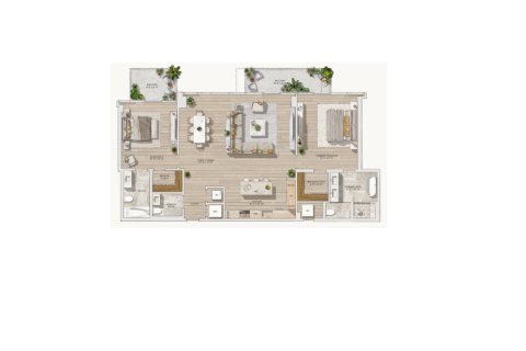Apartment floor plan «Residence», 2 bedrooms in The well