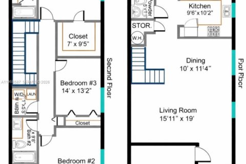 Adosado en alquiler en Miami, Florida, 3 dormitorios, 204.38 m2 № 2031691 - foto 18