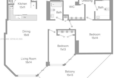 Apartamento en alquiler en Miami, Florida, 2 dormitorios, 129.88 m2 № 2044741 - foto 5