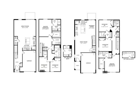 Townhouse floor plan «Tbd (St. Augustine)», 3 rooms in College Place by Maronda Homes