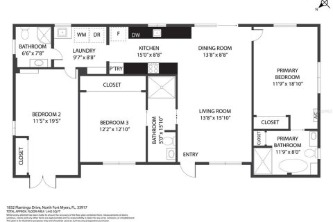House in North Fort Myers, Florida 3 bedrooms, 137.5 sq.m. № 1876434 - photo 27
