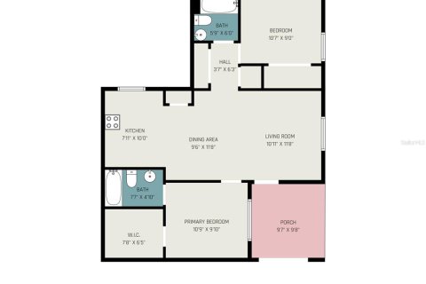 Снять в аренду кондоминиум в Тампа, Флорида 7 комнат, 86.68м2, № 1895094 - фото 27