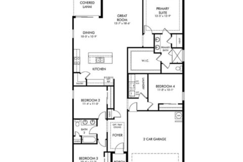 House floor plan «House», 4 bedrooms in Legends Preserve - Signature Series