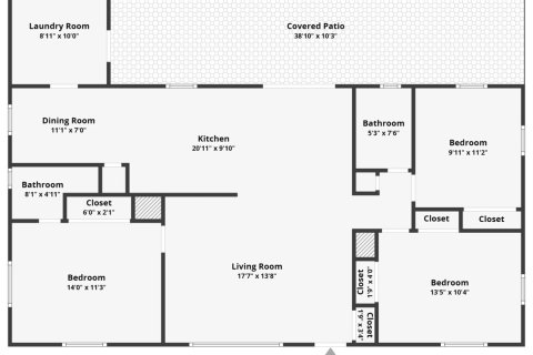 House in Vero Beach, Florida 3 bedrooms, 123.1 sq.m. № 2400517 - photo 30