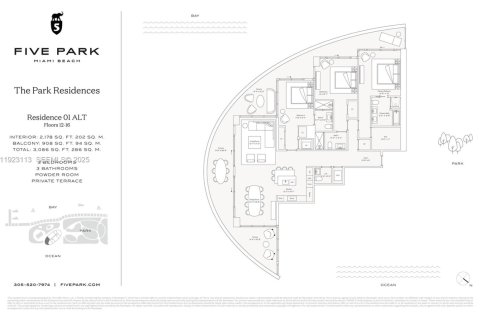 Condominio en venta en Miami Beach, Florida, 3 dormitorios, 202.34 m2 № 1977406 - foto 21