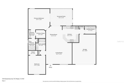 House in The Villages, Florida 2 bedrooms, 114.36 sq.m. № 2393775 - photo 4