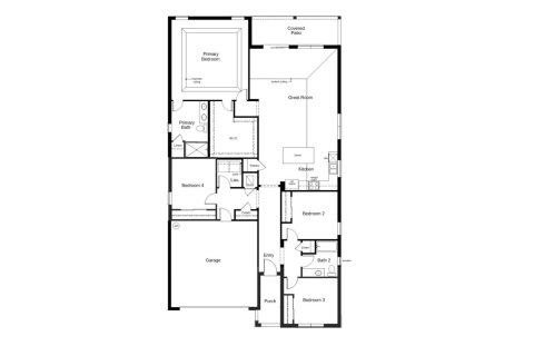 Townhouse floor plan «9033 Hooton Way», 4 rooms in Bellaviva II at Westside