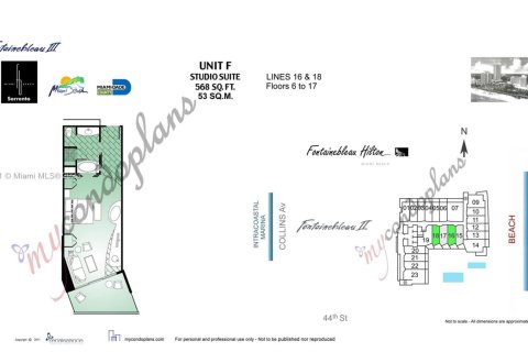 Condominio en venta en Miami Beach, Florida, 49.98 m2 № 1860419 - foto 11