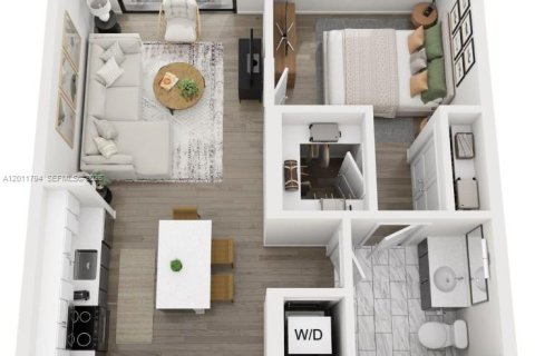 Apartamento en alquiler en Miami, Florida, 1 dormitorio, 62.43 m2 № 2075392 - foto 2
