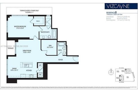 Снять в аренду кондоминиум в Майами, Флорида 2 спальни, 91.88м2, № 2004820 - фото 12