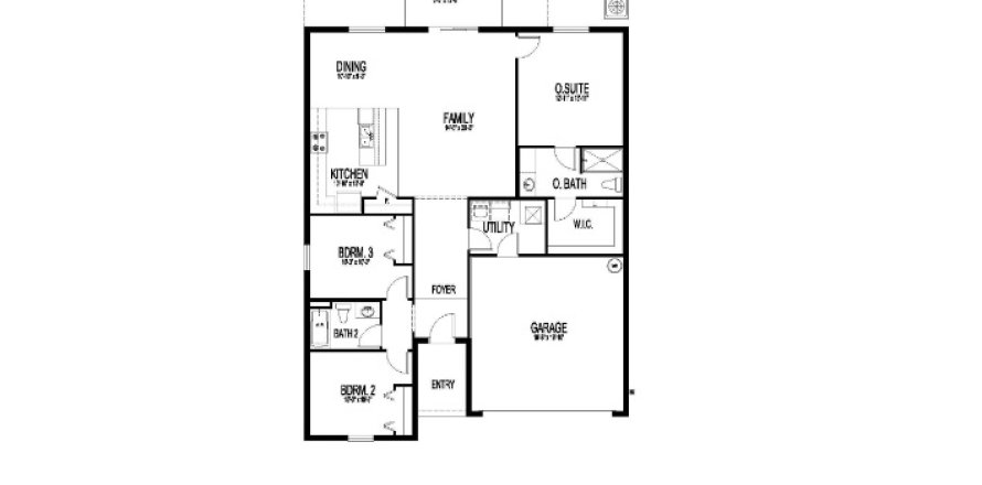Планировка Виллы или дома «House» 3 спальни в ЖК Hilltop Point by M/I Home