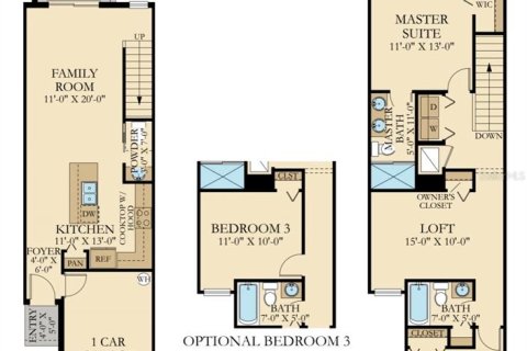 Townhouse in Orlando, Florida 3 bedrooms, 120.4 sq.m. № 2224767 - photo 8