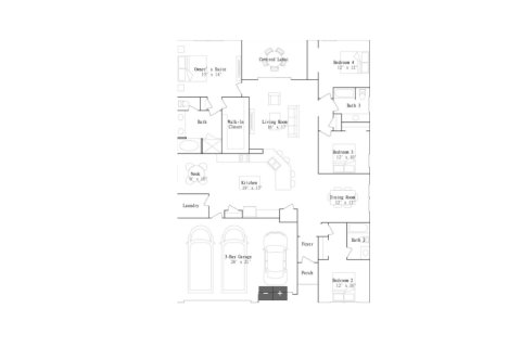 House floor plan «4BR-2», 4 bedrooms in SilverLeaf - Silver Landing 63s