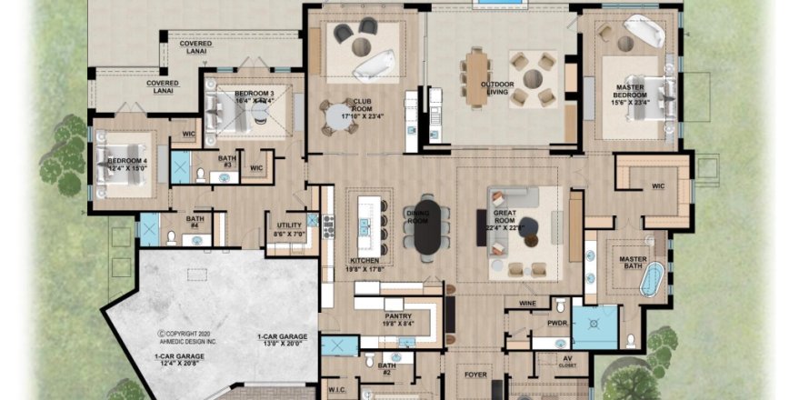 House in Wellington, Florida 4 bedrooms, 413.6 sq.m. № 336109